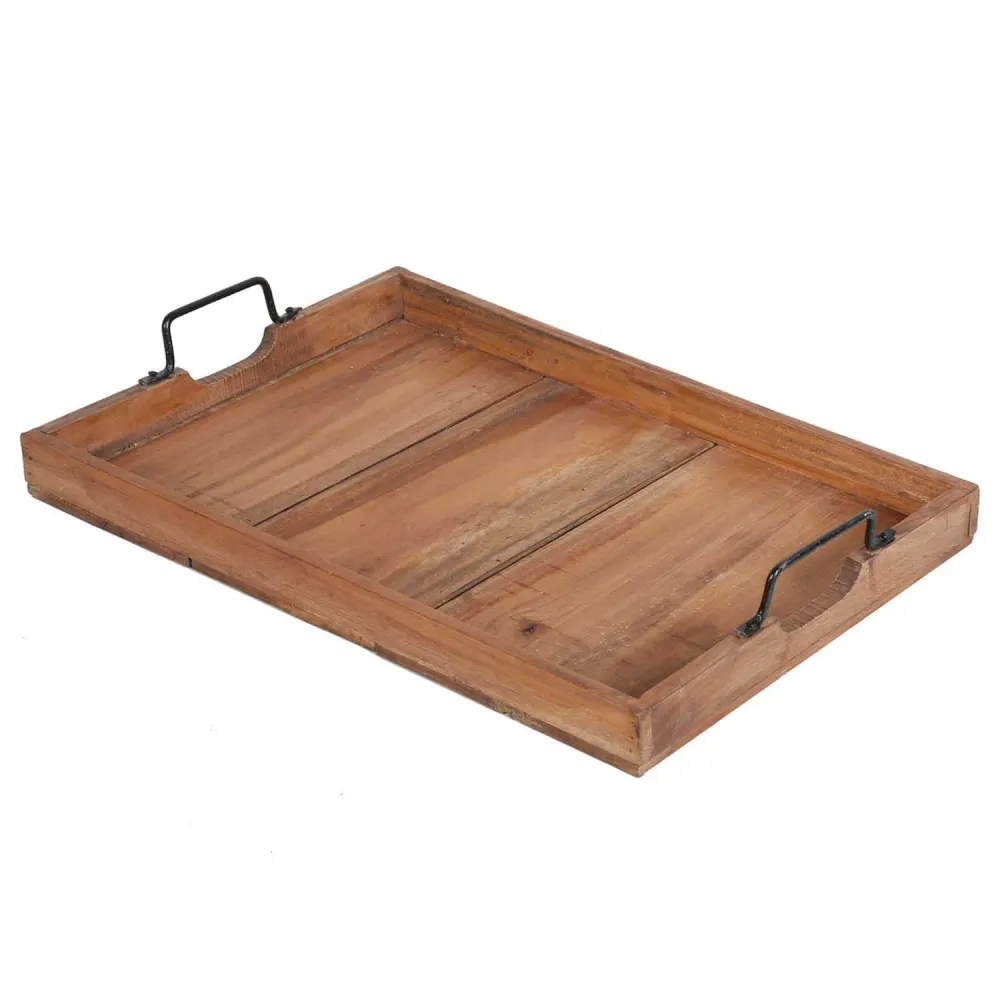 Set di 3 vassoi teak Gloria
