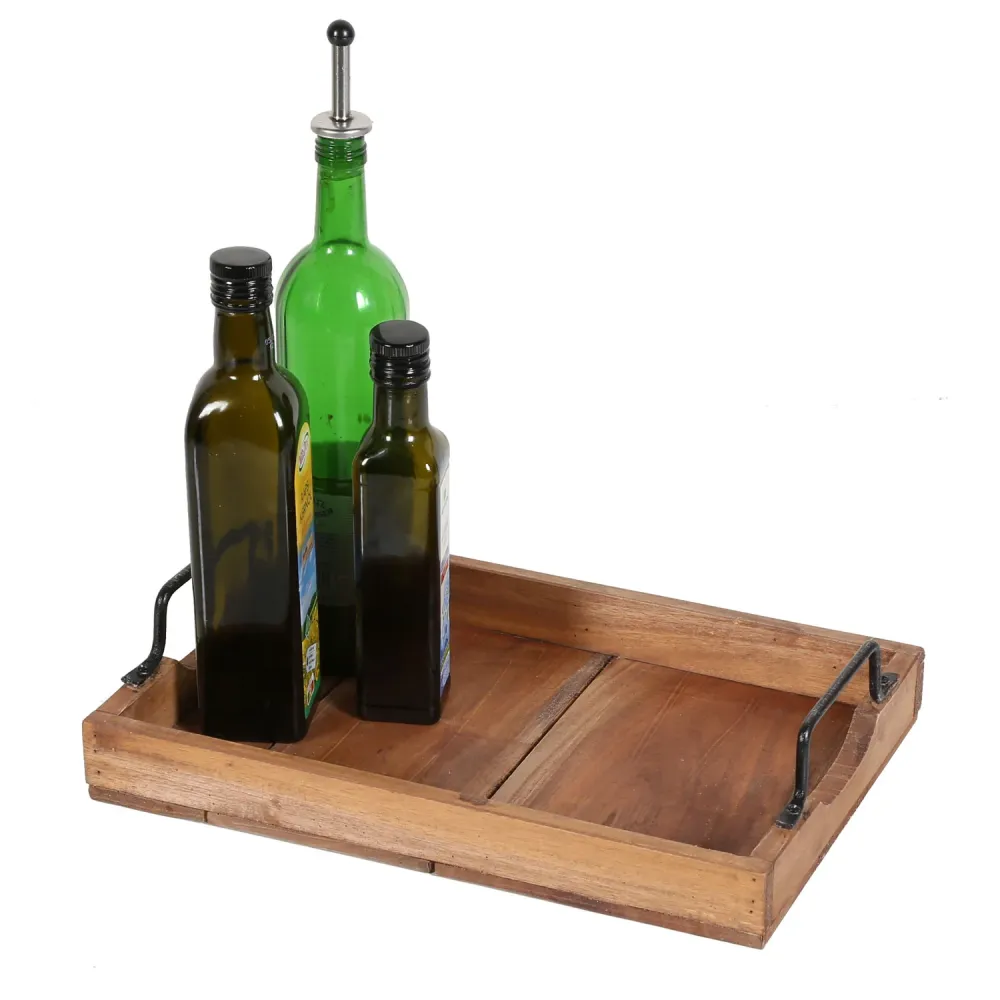 Set di 3 vassoi teak Gloria
