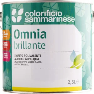 SMALTO ALL'ACQUA 'OMNIA' Lt. 0,750 Bianco brillante Colorificio Sammarinese