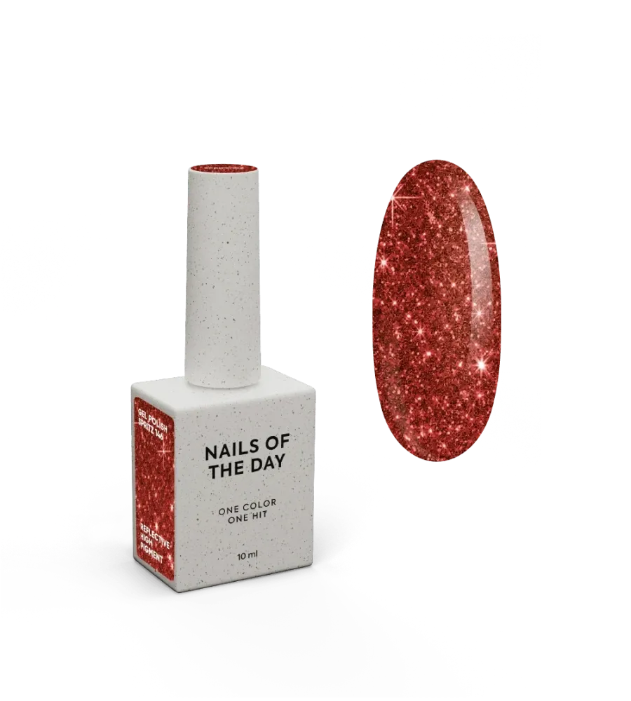 Smalto gel NAILSOFTHENIGHT Spritz — smalto gel riflettente rosso brillante, 10 ml