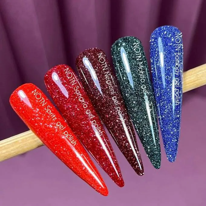 Smalto gel NAILSOFTHENIGHT Spritz — smalto gel riflettente rosso brillante, 10 ml