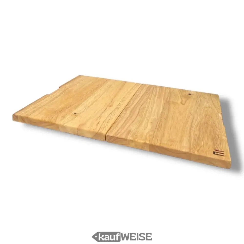 Tagliere teak 3 1 DutchDeluxes (pieghevole) | Tagliere e porta tablet | Realizzato teak massiccio