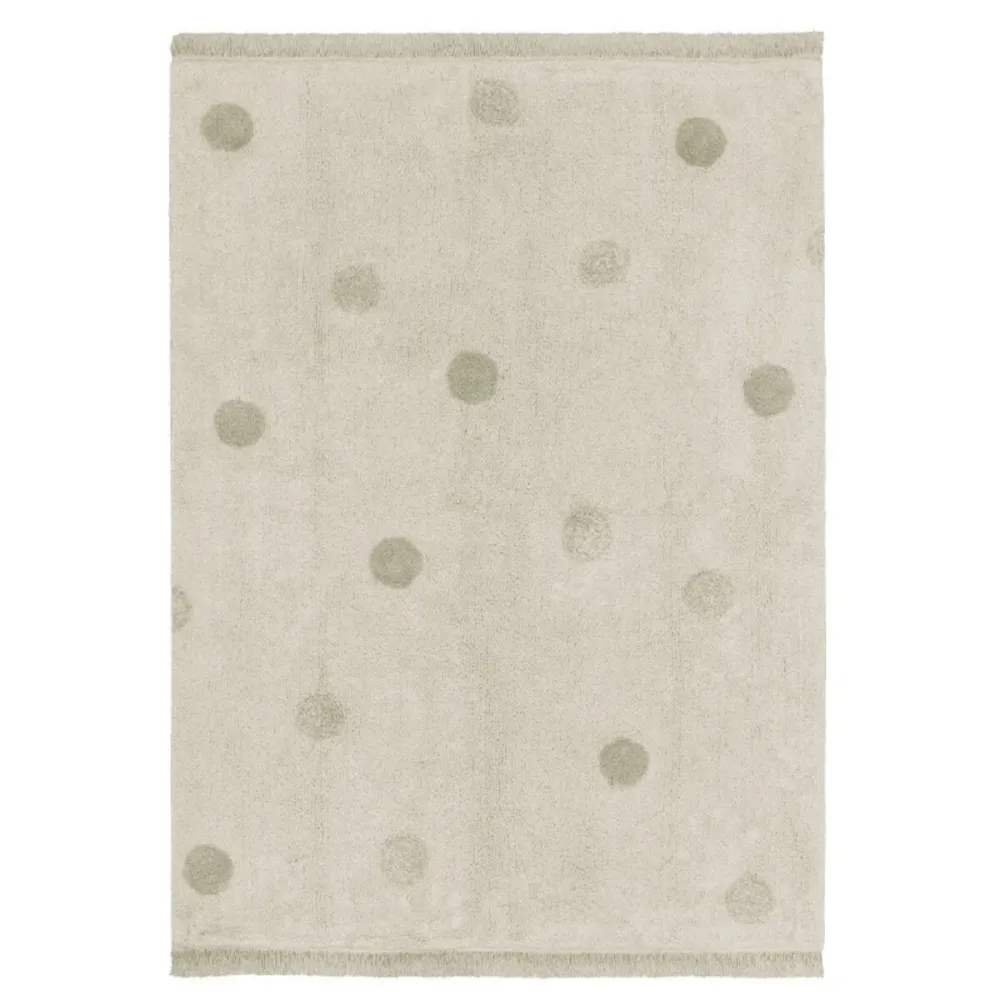 Tappeto Lavabile Hippy Dots Naturale - Olive 120 X 160 Cm