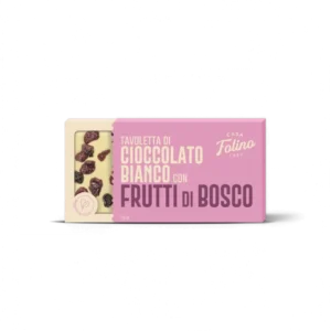 Tavoletta di Cioccolato Bianco con Frutti Rossi 120gr