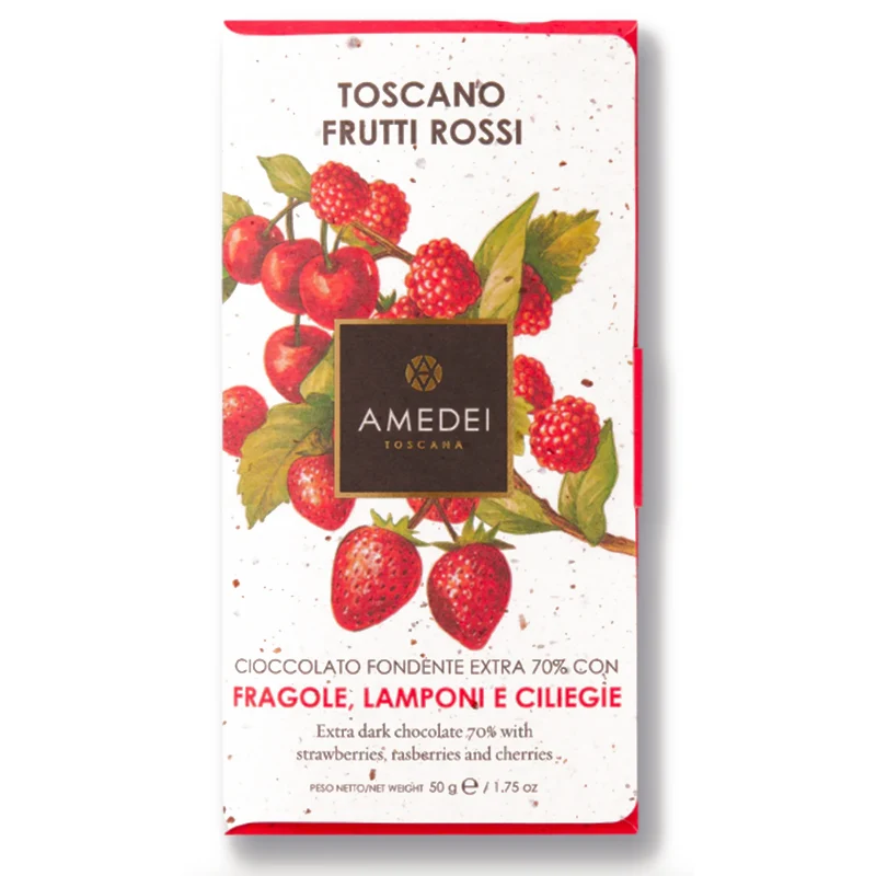 Tavoletta fondente Toscano ai Frutti Rossi 50g
