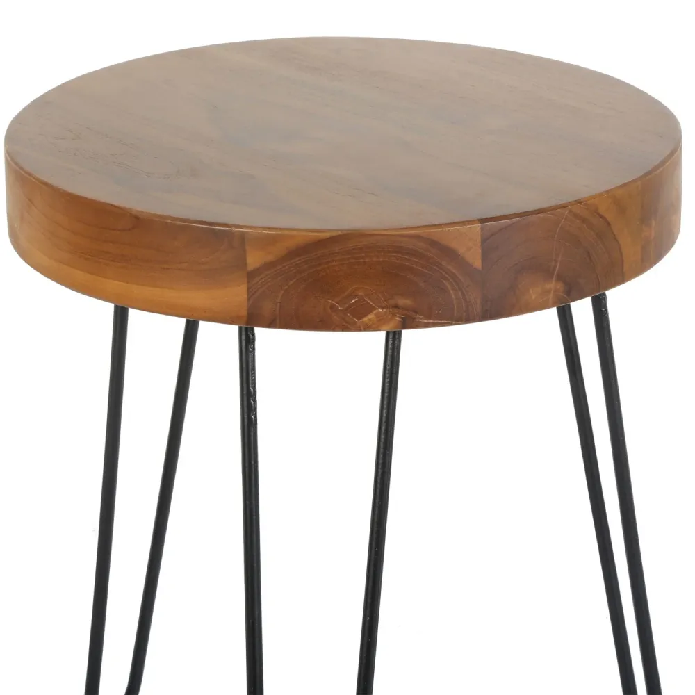 Tavolino teak Ella con gambe forcina