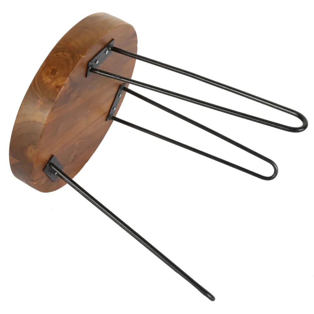 Tavolino teak Ella con gambe forcina
