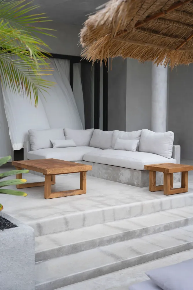 Il Tavolino Teak Recuperato - Naturale