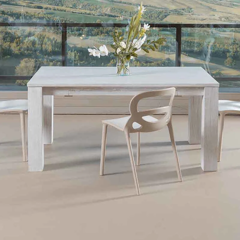 Tavolo teak allungabile sbiancato