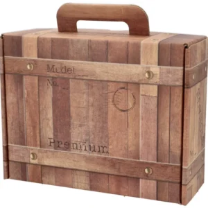 Teak scatola valigetta 22x18x8,5cm