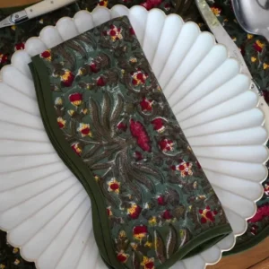 Tovagliolo con Fiori Verdi