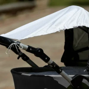 Vela ombreggiante punti irregolari grigi su bianco