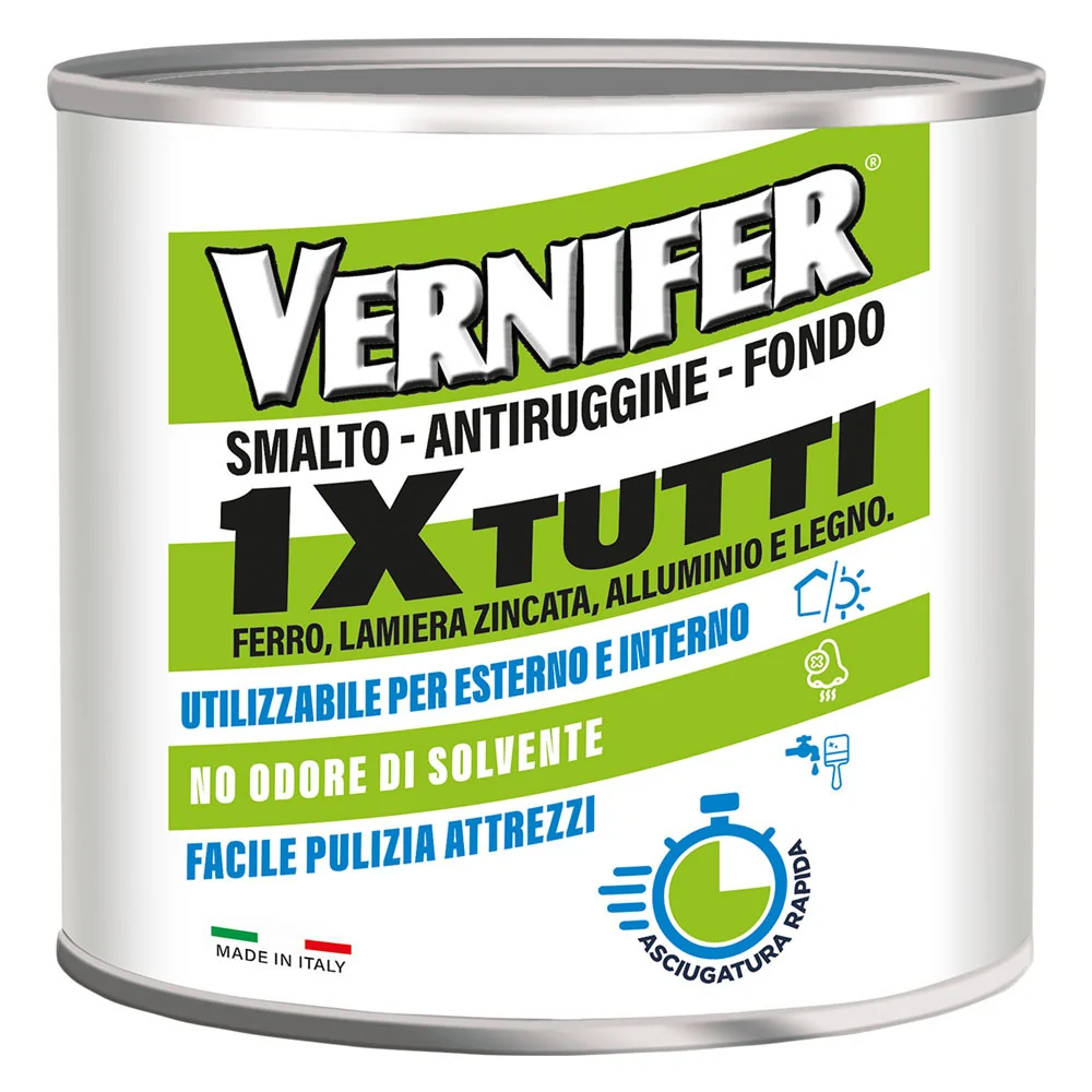 VERNICE ANTIRUGGINE ACRILICA 'VERNIFER 1 X TUTTI' Ml. 500 - verde smeraldo brillante (4605)