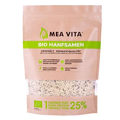 MeaVita 11464 Semi di Canapa Organici Meavita, Pelati, Confezione da 2 (2 X...