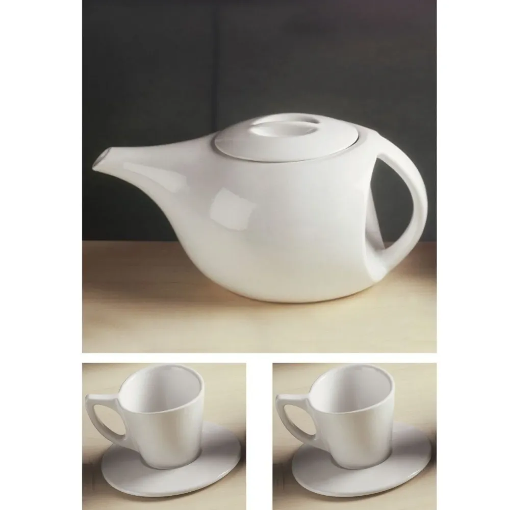 SET PER 2 PERSONE SERVIZIO DA TE' MODELLO OOLONG - BIANCO