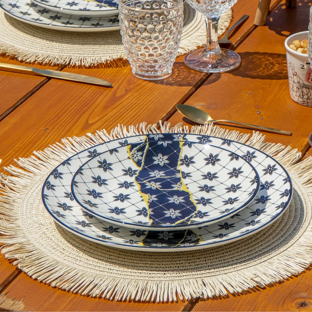 Servizio Piatti 6 Persone Porcellana - Yamasa | Eleganza e Design Raffinato