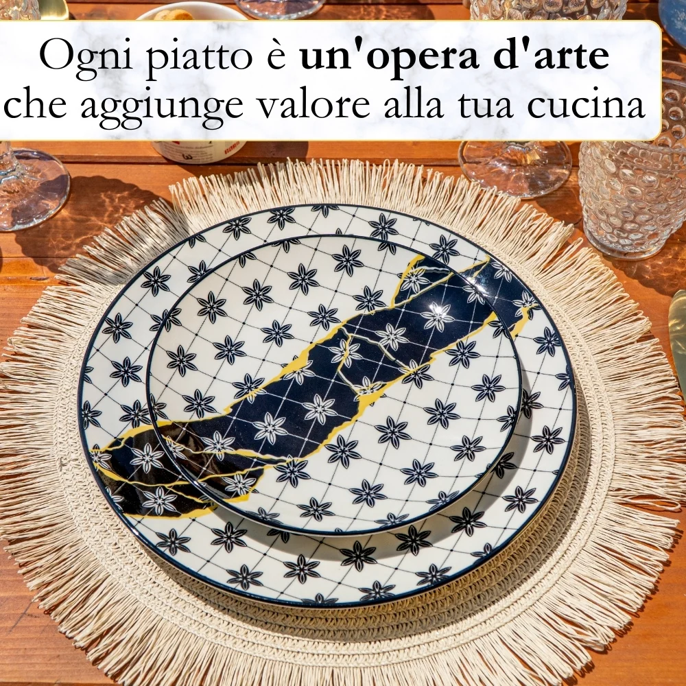 Servizio Piatti 6 Persone Porcellana - Yamasa | Eleganza e Design Raffinato