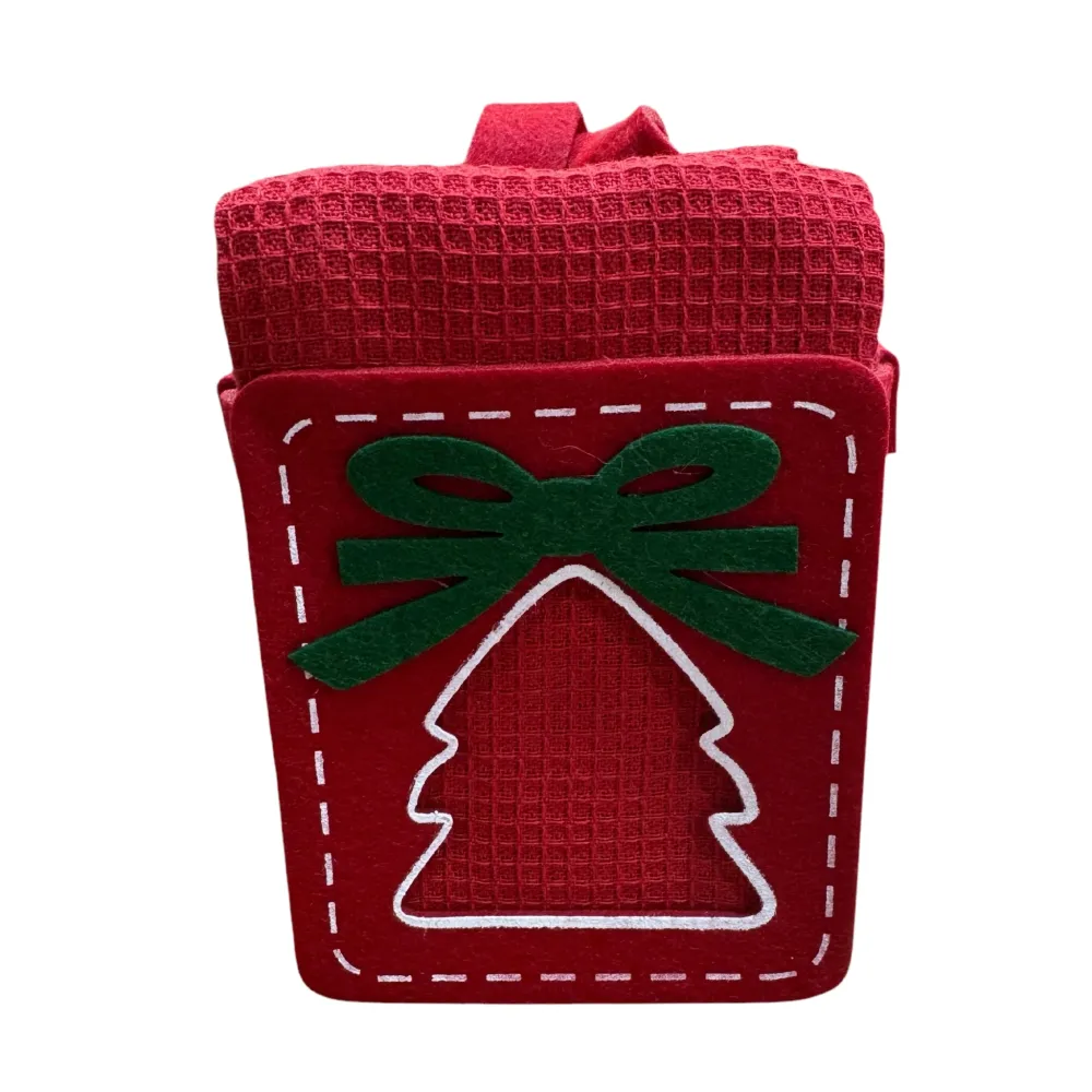 Irge Natale - Borsetta Con 3 Pezzi Strofinacci Natalizi Art. Irn82