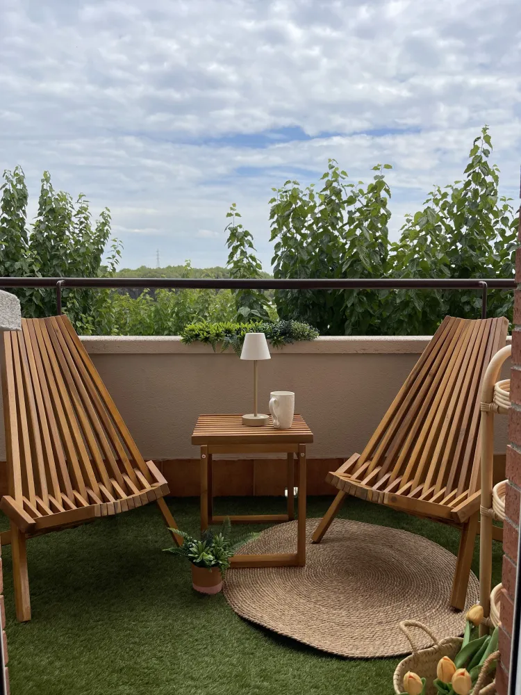 Acacia Wood Bistro Set BELLANO | Completo di Accessori