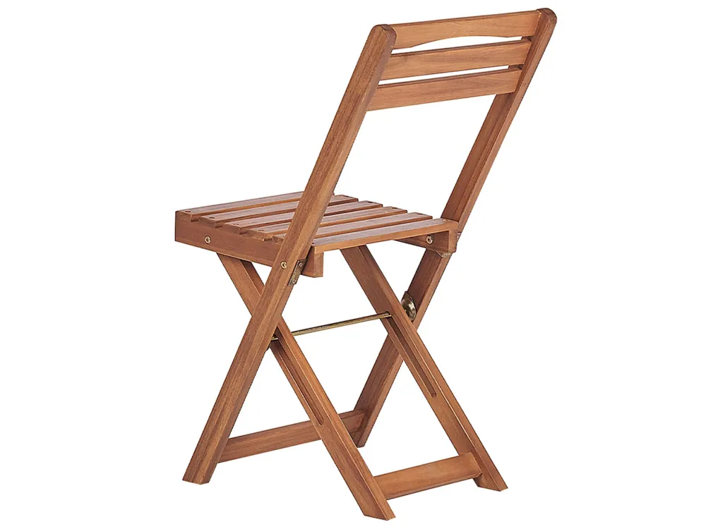 Acacia Wood Garden Bistro Set LENOLA con Cuscini Inclusi