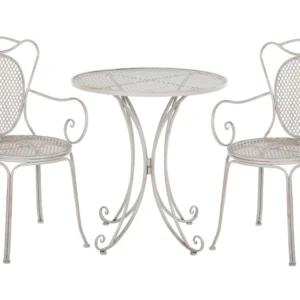 Metal Garden Bistro Set Grey CILENTO