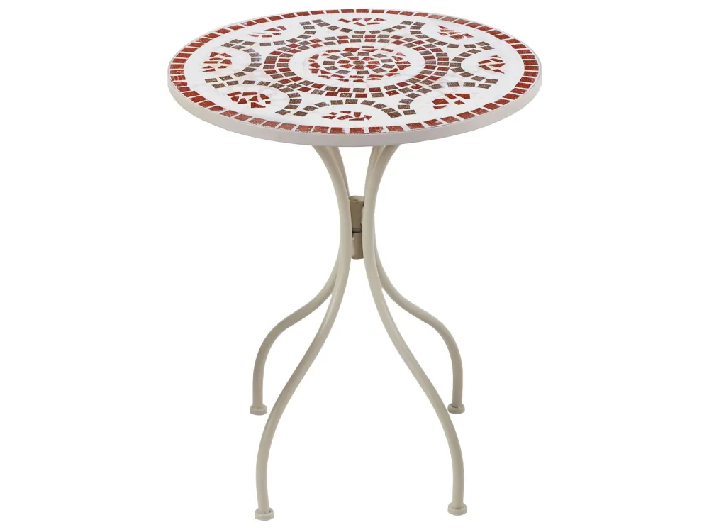 Metal Garden Bistro Set White SPELLO