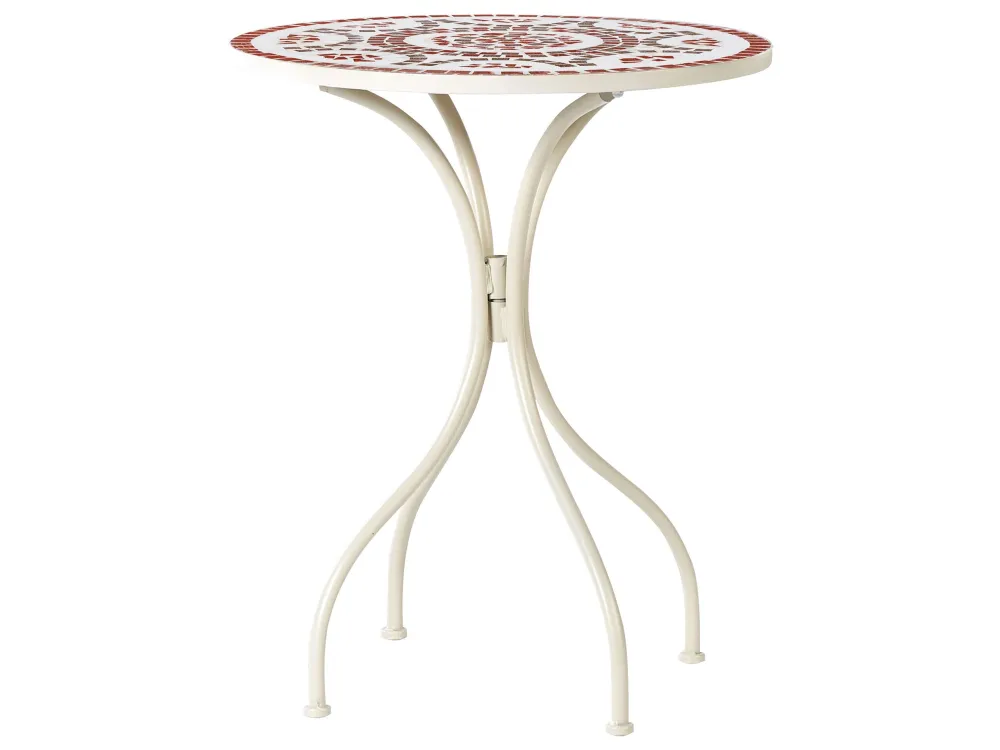 Metal Garden Bistro Set White SPELLO