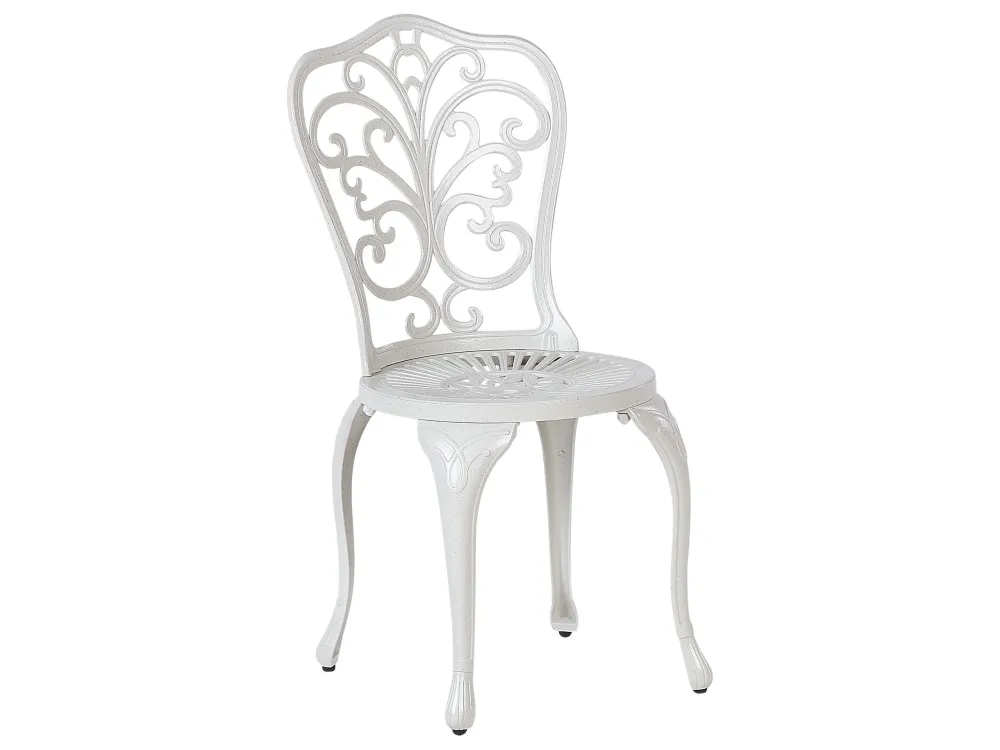 Metal Garden Bistro Set White TRIORA/DASCIO