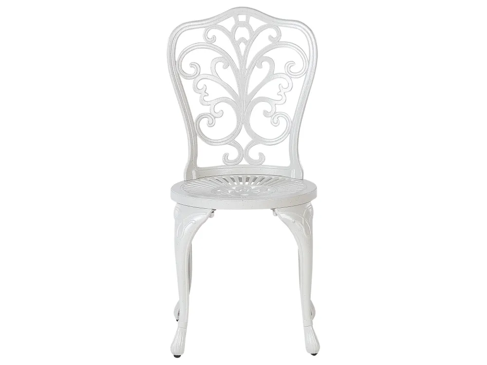 Metal Garden Bistro Set White TRIORA/DASCIO