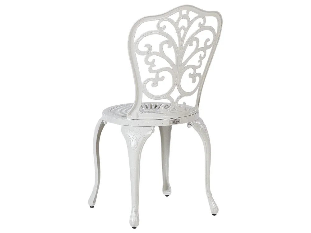 Metal Garden Bistro Set White TRIORA/DASCIO