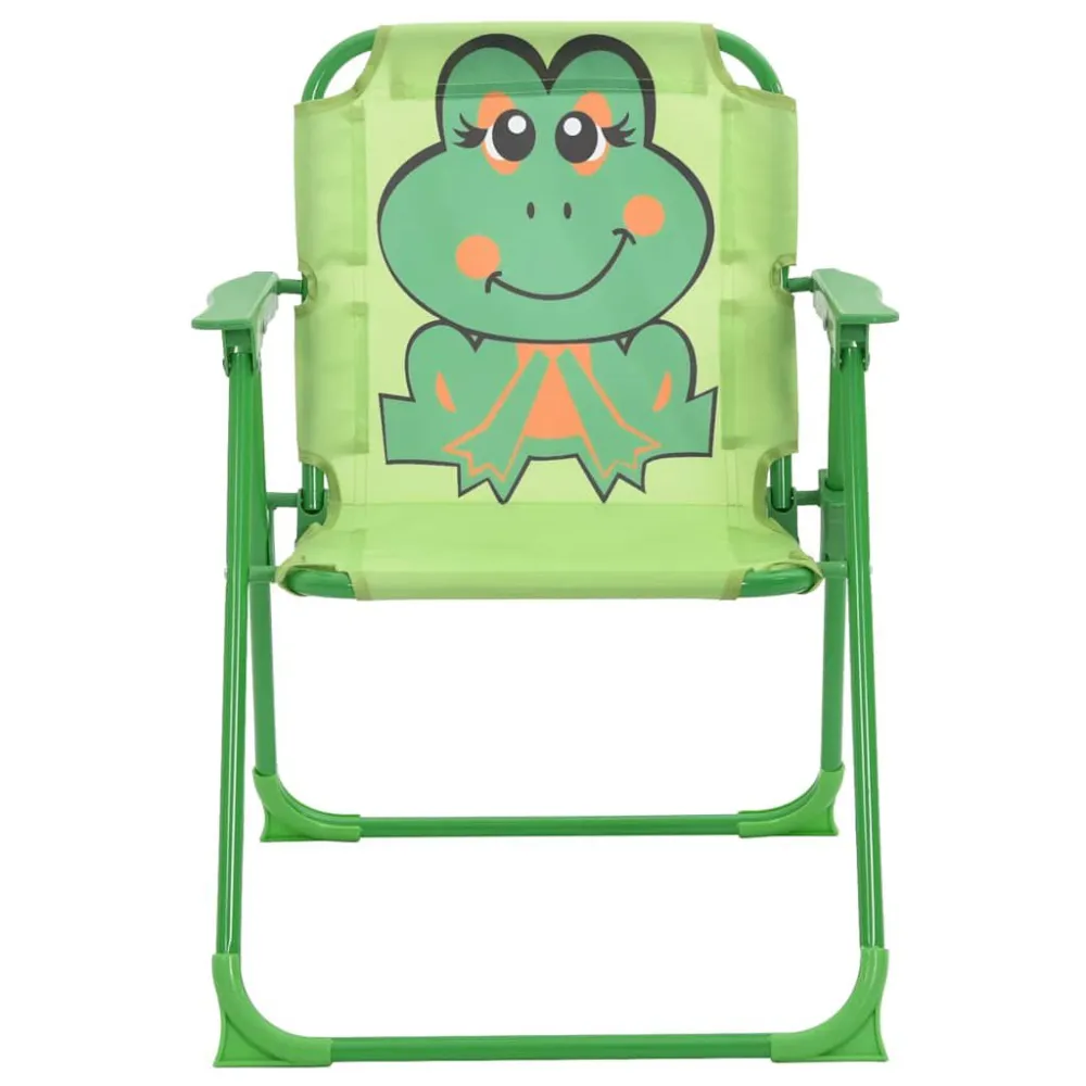 Mobili da Esterno Alluminio Set da Bistrot da Giardino per Bambini con Ombrellone Verde