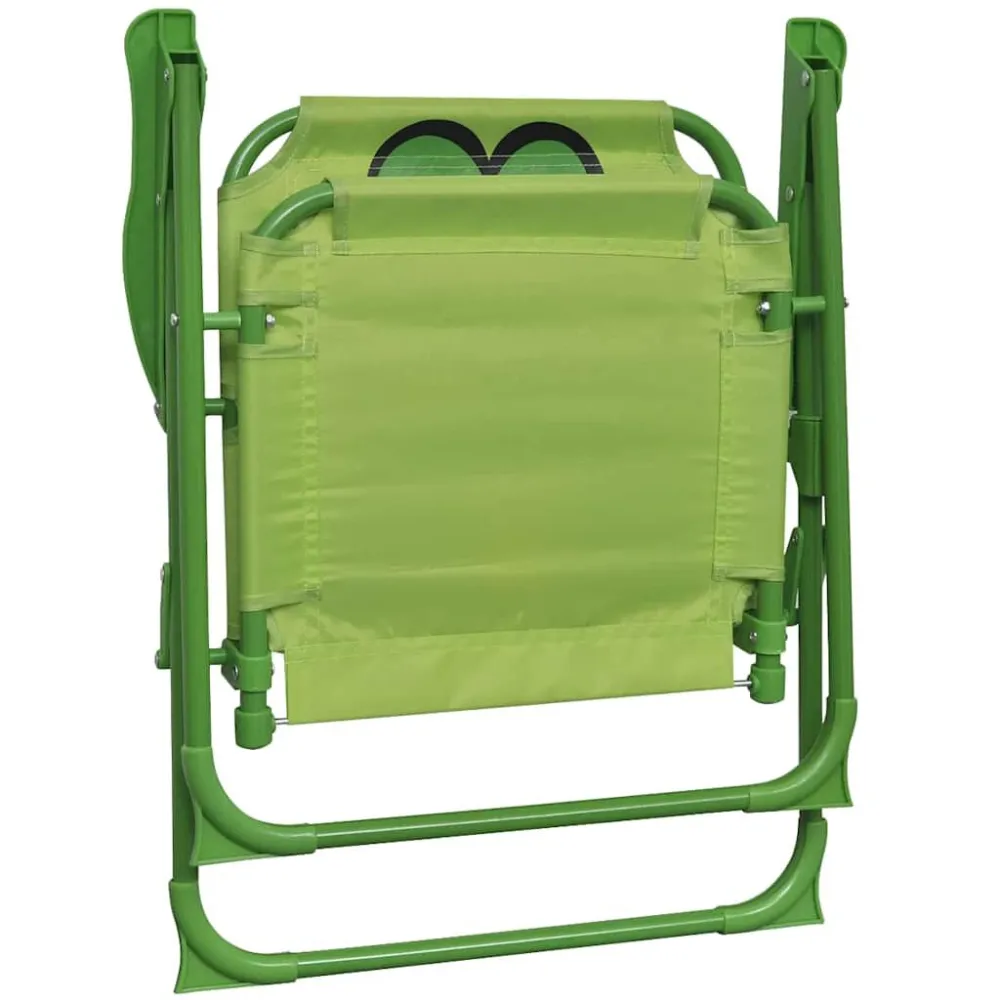 Mobili da Esterno Alluminio Set da Bistrot da Giardino per Bambini con Ombrellone Verde