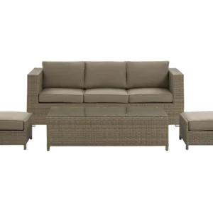 Mobili da Esterno Alluminio Set da giardino BELLUNO Rattan sintetico Marrone