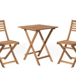 Mobili da Esterno Alluminio Set da giardino legno marrone FIJI