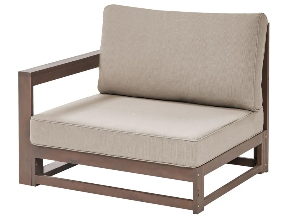 Mobili da Esterno Alluminio Set da giardino TIMOR Legno d'acacia certificato FSC® Legno fosco Sinistra