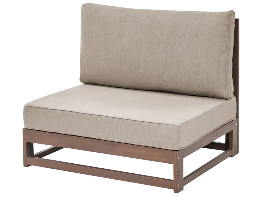 Mobili da Esterno Alluminio Set da giardino TIMOR Legno d'acacia certificato FSC® Legno fosco Sinistra