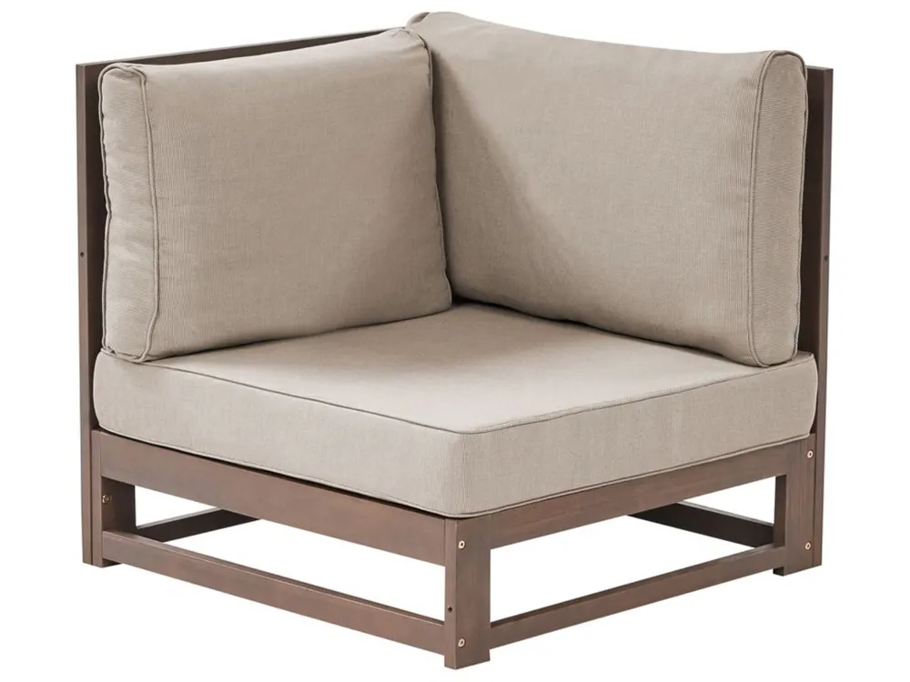 Mobili da Esterno Alluminio Set da giardino TIMOR Legno d'acacia certificato FSC® Legno fosco Sinistra