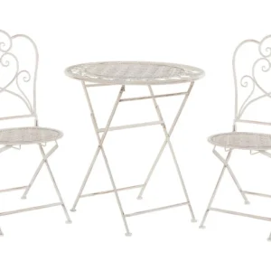 Set Angolare Metal Garden Bistro Set Nocciola TRIESTE