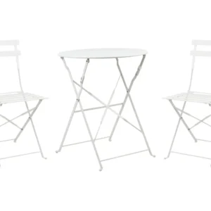 Set da balcone acciaio bianco FIORI | Completo di Accessori