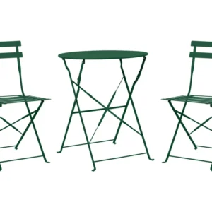 Set da balcone acciaio verde tenebroso FIORI | Completo di Accessori