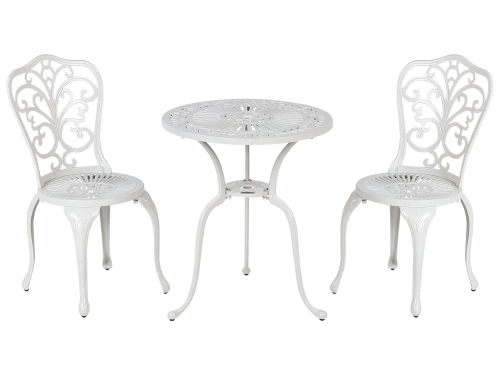 Set da balcone metallo bianco TRIORA/DASCIO con Cuscini Inclusi