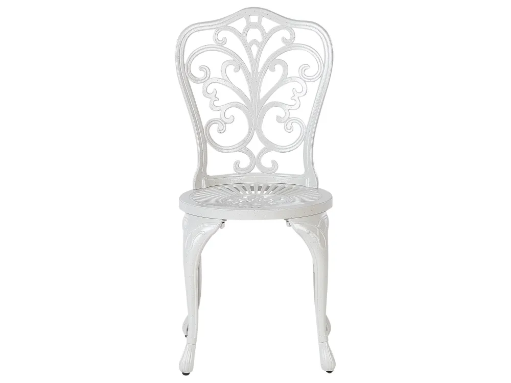 Set da balcone metallo bianco TRIORA/DASCIO con Cuscini Inclusi