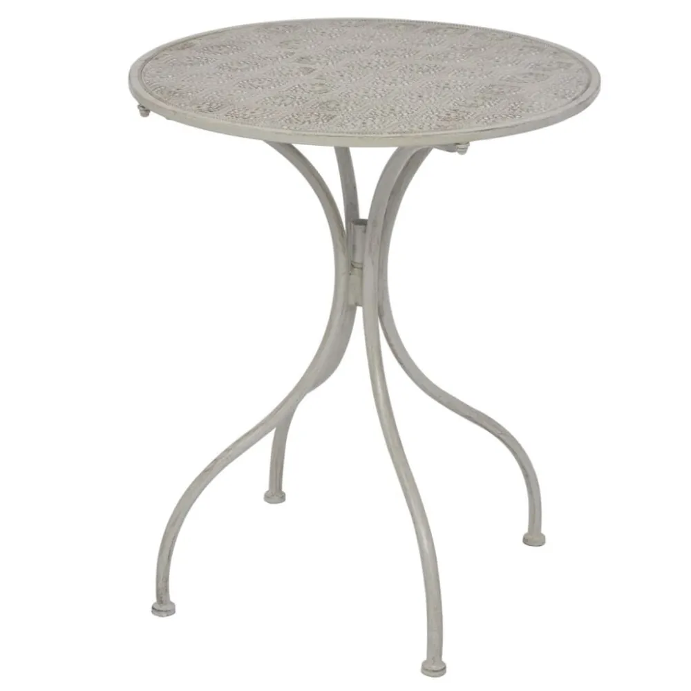 Set da Bistrò 3 pz Acciaio Grigio con Cuscini Inclusi