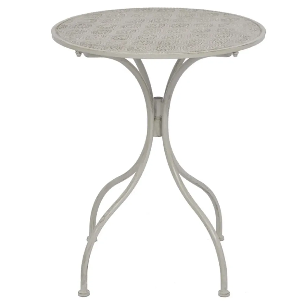 Set da Bistrò 3 pz Acciaio Grigio con Cuscini Inclusi