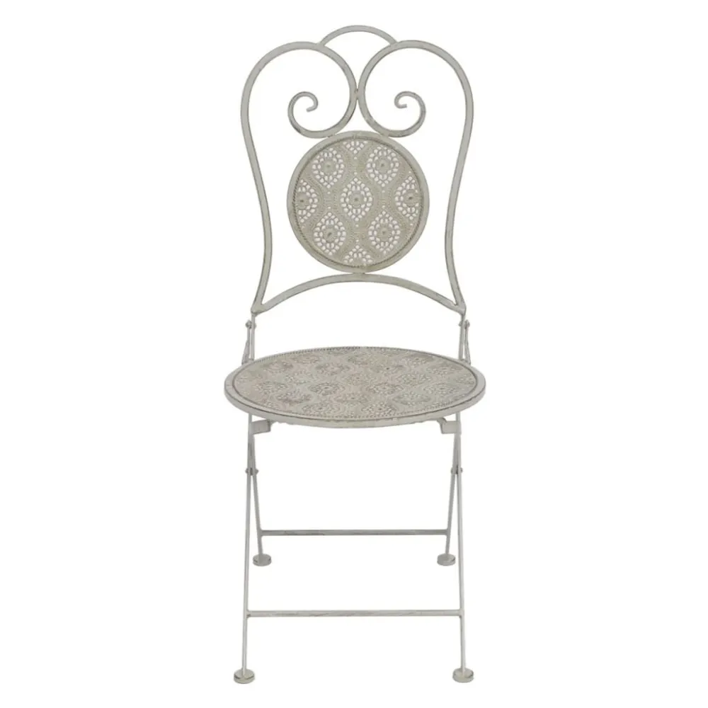 Set da Bistrò 3 pz Acciaio Grigio con Cuscini Inclusi
