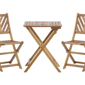 Set bistrò legno di acacia TERNI con Ombrellone e Base