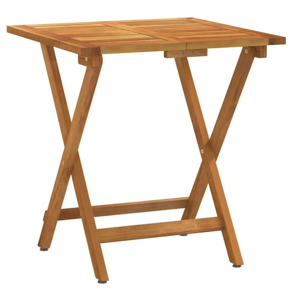Set da Bistrò Pieghevole 3pz con Cuscini Legno Massello Acacia - Con Cuscini Inclusi