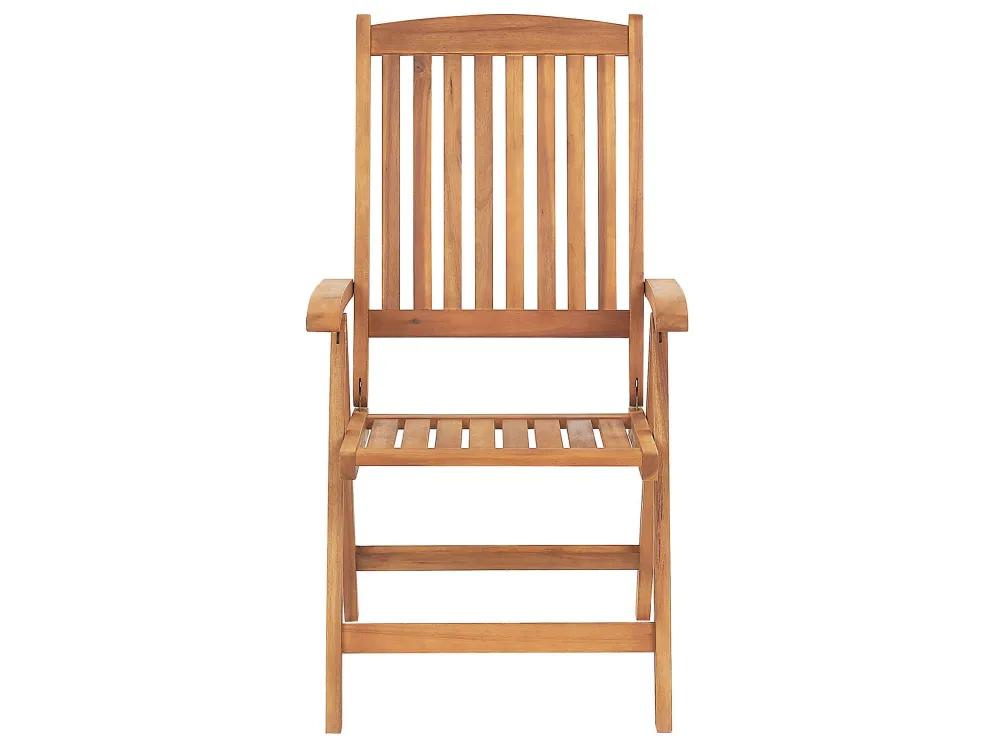 Set bistro per due legno di acacia JAVA con 4 Sedie e Tavolo