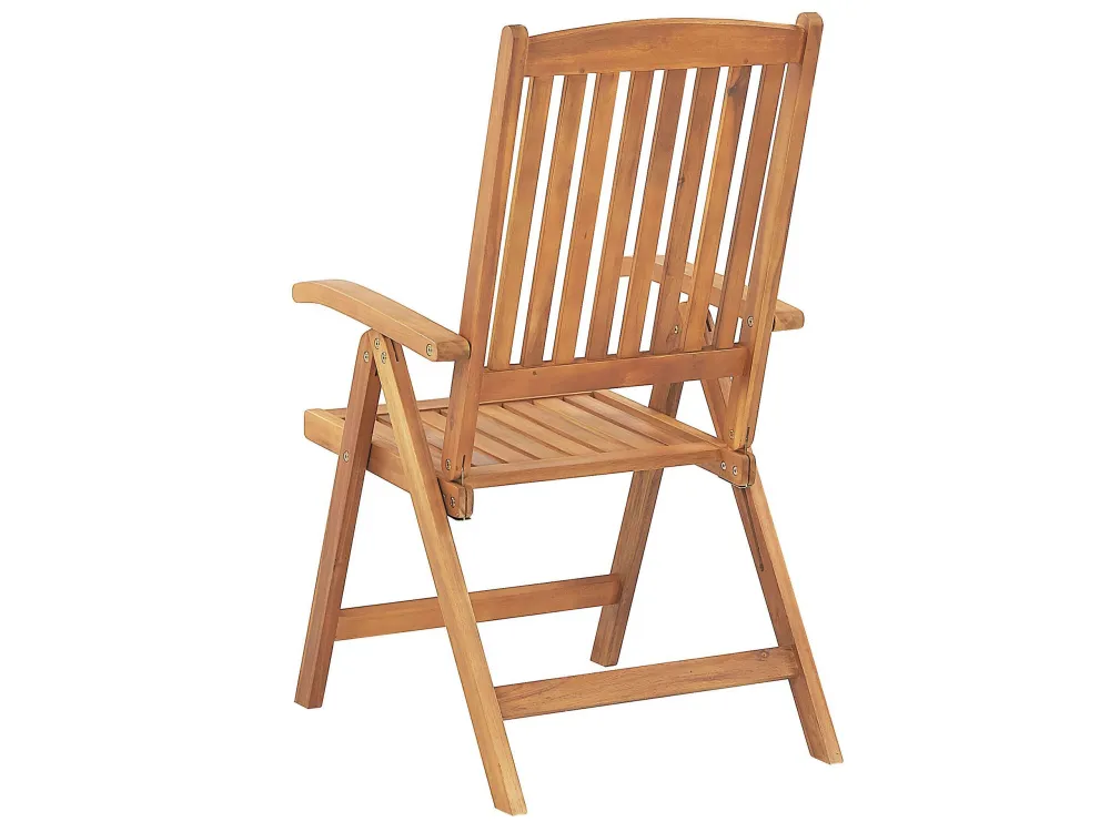Set bistro per due legno di acacia JAVA con 4 Sedie e Tavolo