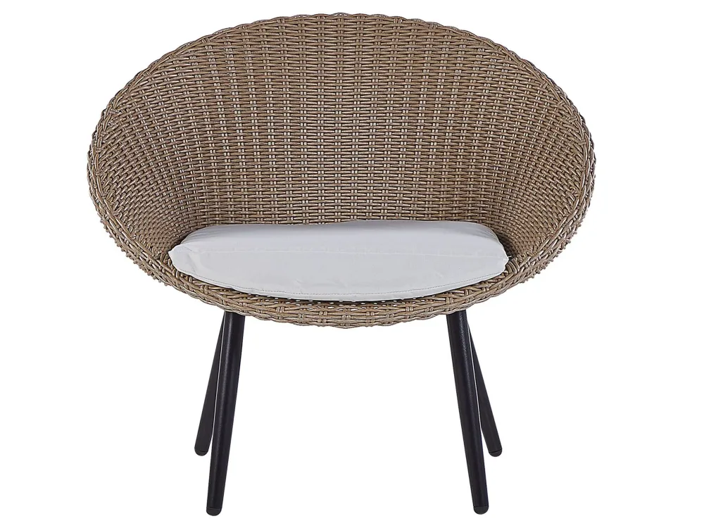 Set bistro rattan color naturale ORTIGIA per Terrazzo e Cortile